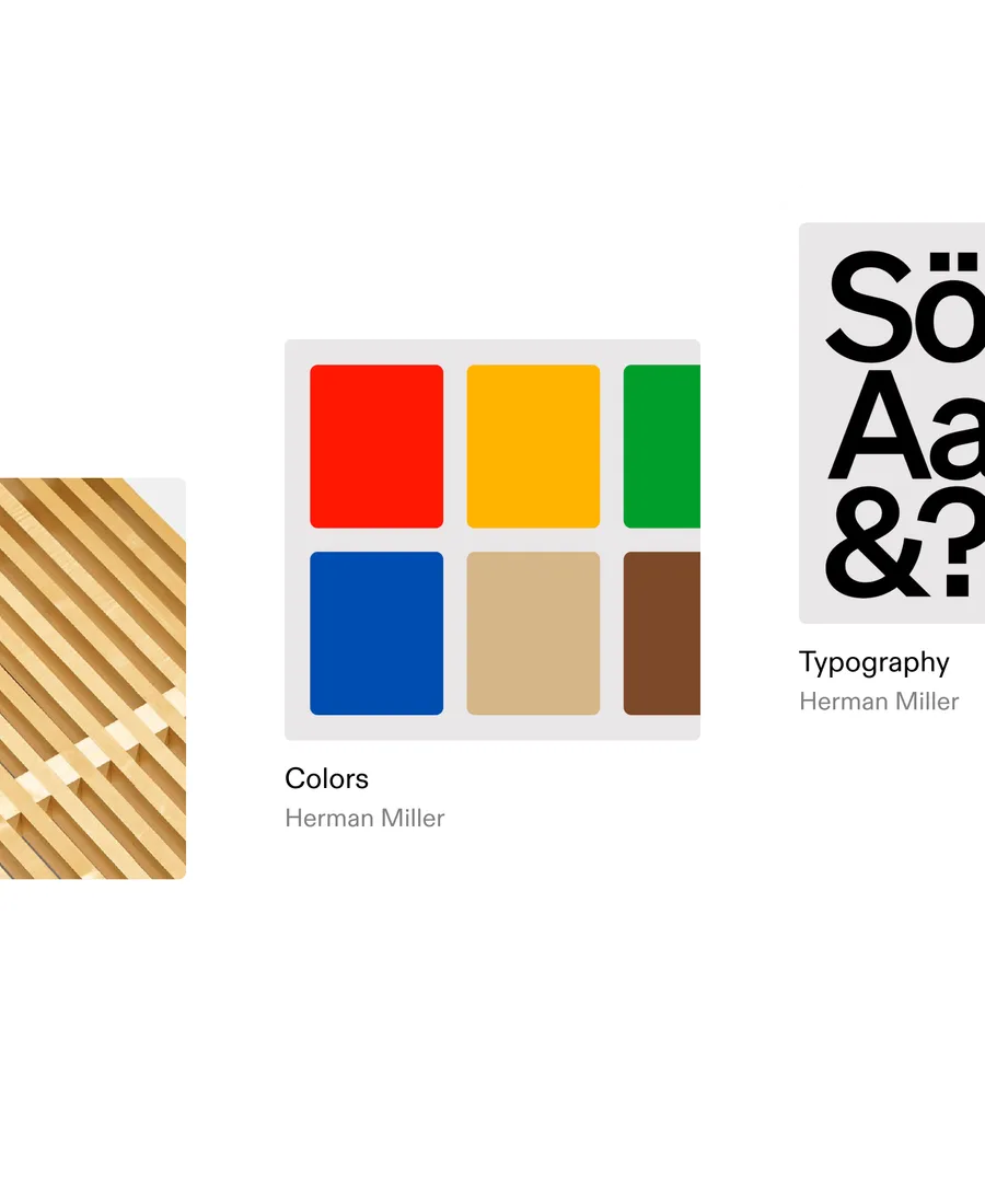 Colors and typography cards for brand and quality setup.