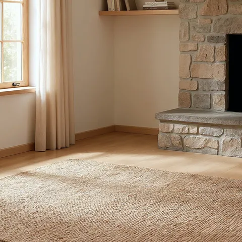 Empty room with fireplace