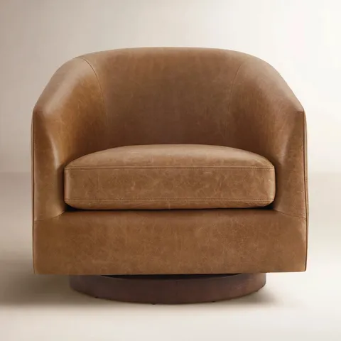 Leather swivel chair